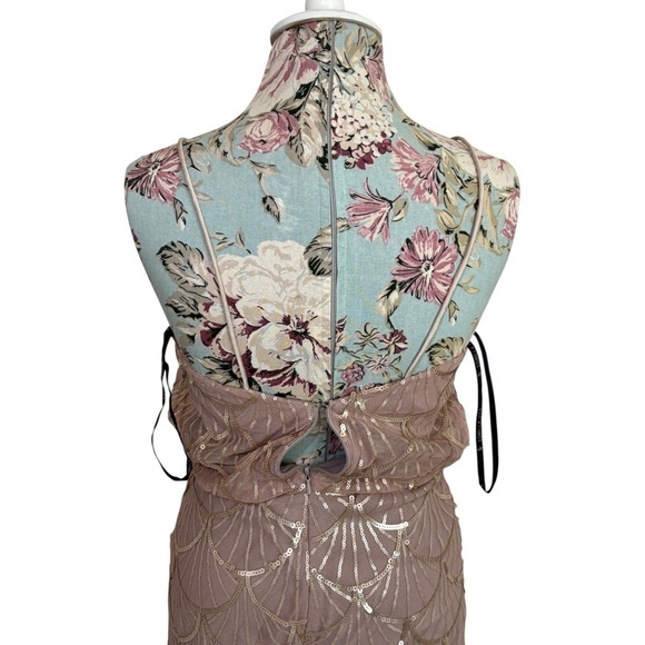 Sorella Vita Bridesmaid Dress Rose Gold Sequin‎ Maxi Gown Sleeveless Formal Sz 2 - Picture 6 of 9